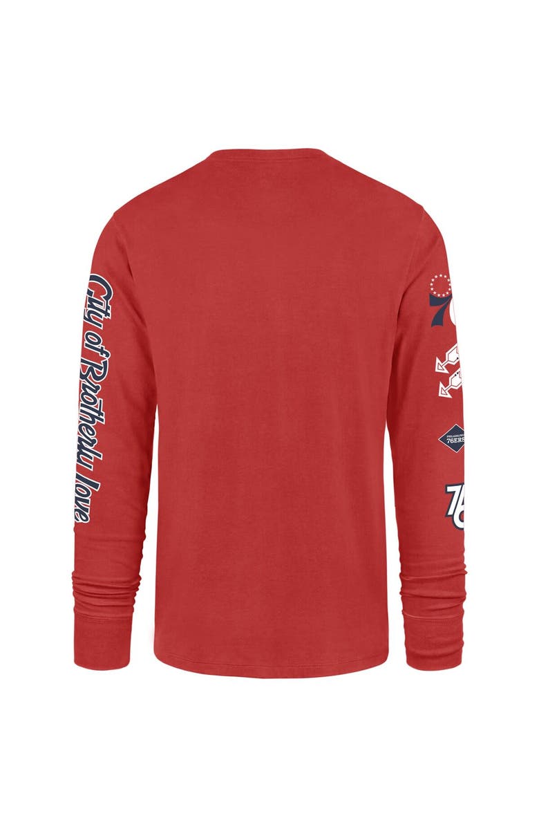 '47 Men's '47 Red Philadelphia 76ers 2023/24 City Edition Triplet Franklin Long Sleeve T-Shirt, Alternate, color, 