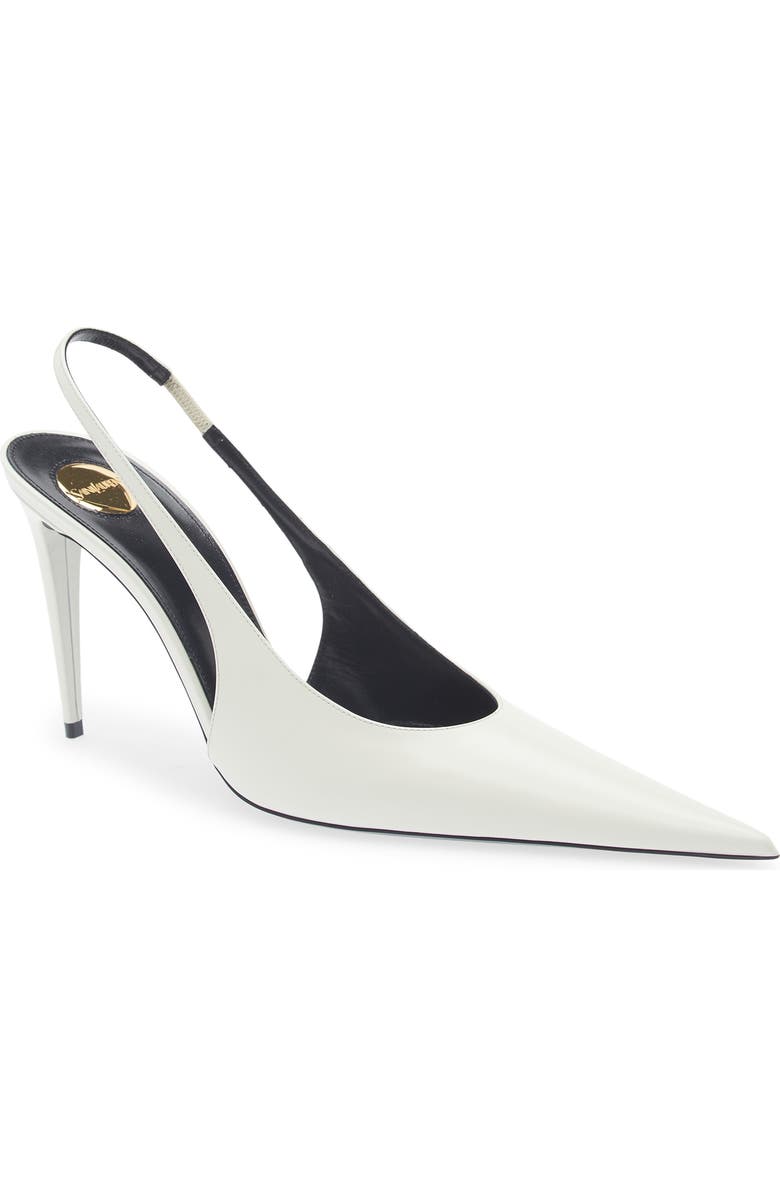 Saint Laurent Guermantes Slingback Pump, Main, color, Off White