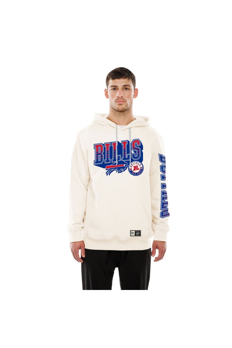 Men's New Era  Cream Buffalo Bills Dune Dust Hoodie, Main, color, Cream