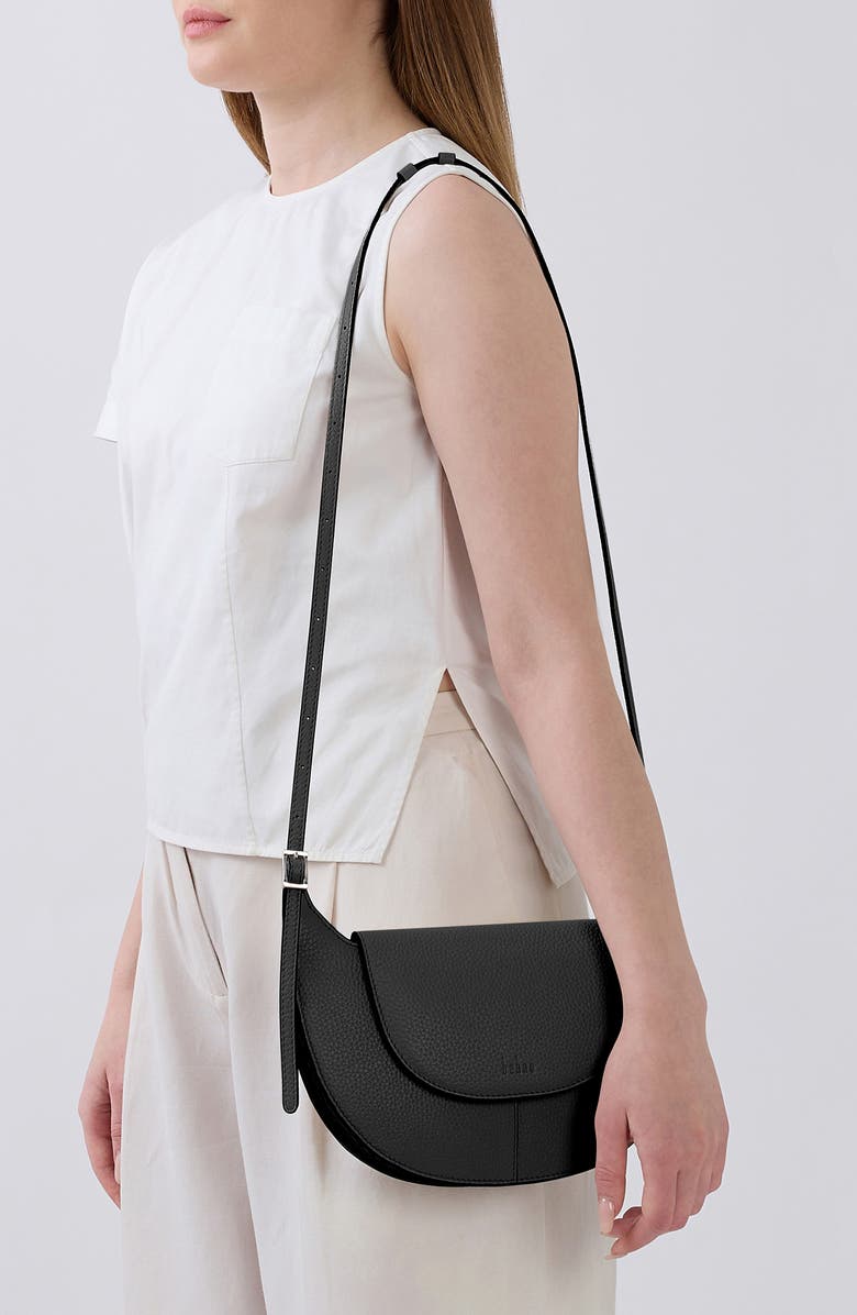 behno Nadia Leather Crossbody Bag, Alternate, color, Black