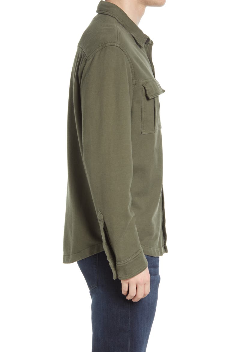 Men's Elias Military Cotton Overshirt, Alternate, color, INFANTRY GREEN