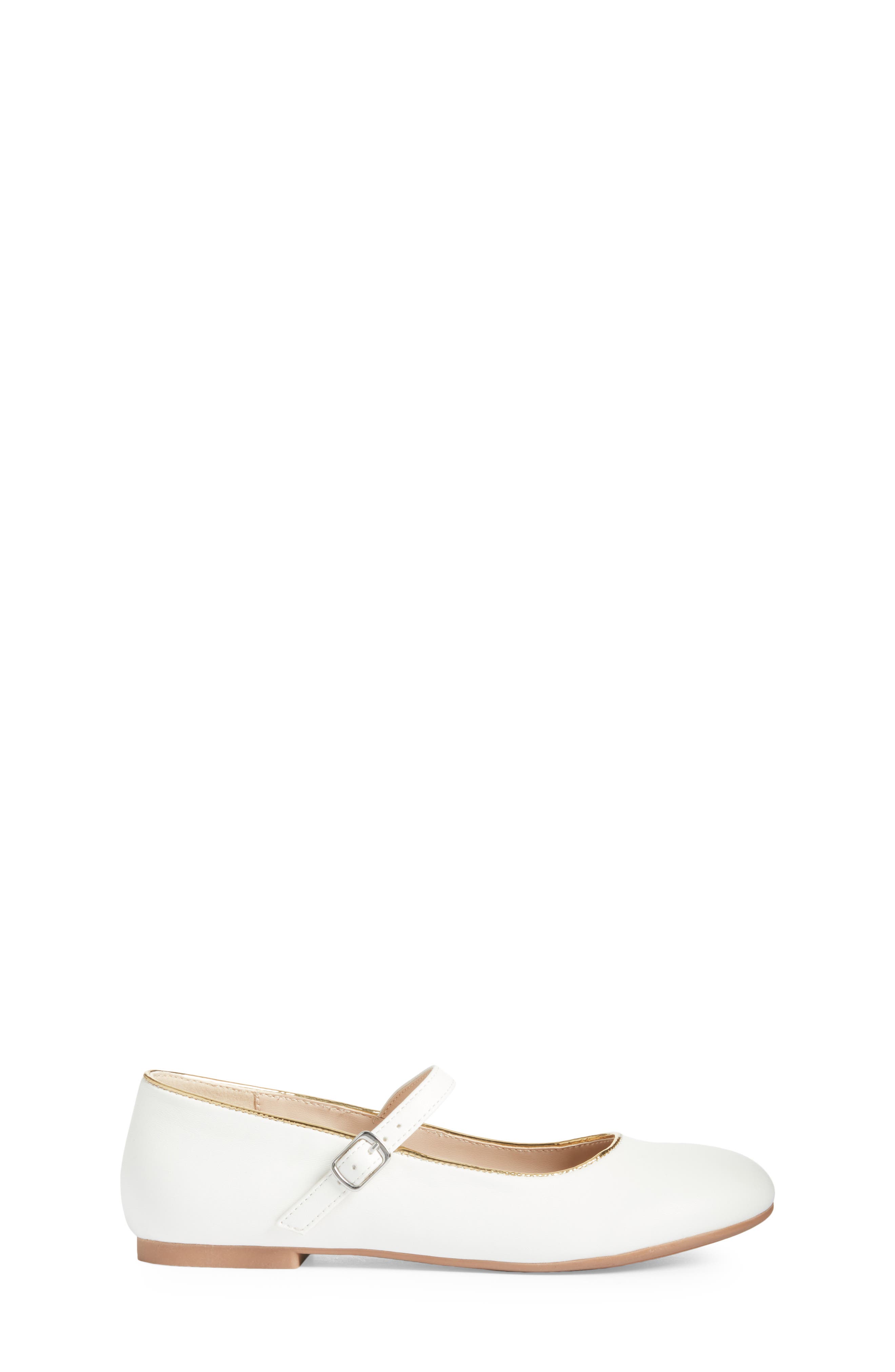 Yosi Samra Kids' Miss Sadie Mary Jane Flat, Alternate, color, White