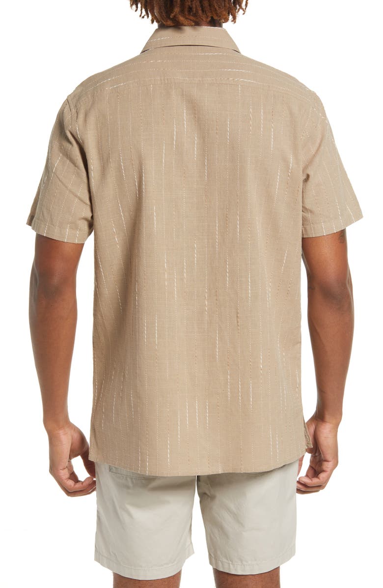 Treasure & Bond Ombré Stripe Short Sleeve Button-Up Shirt, Alternate, color,