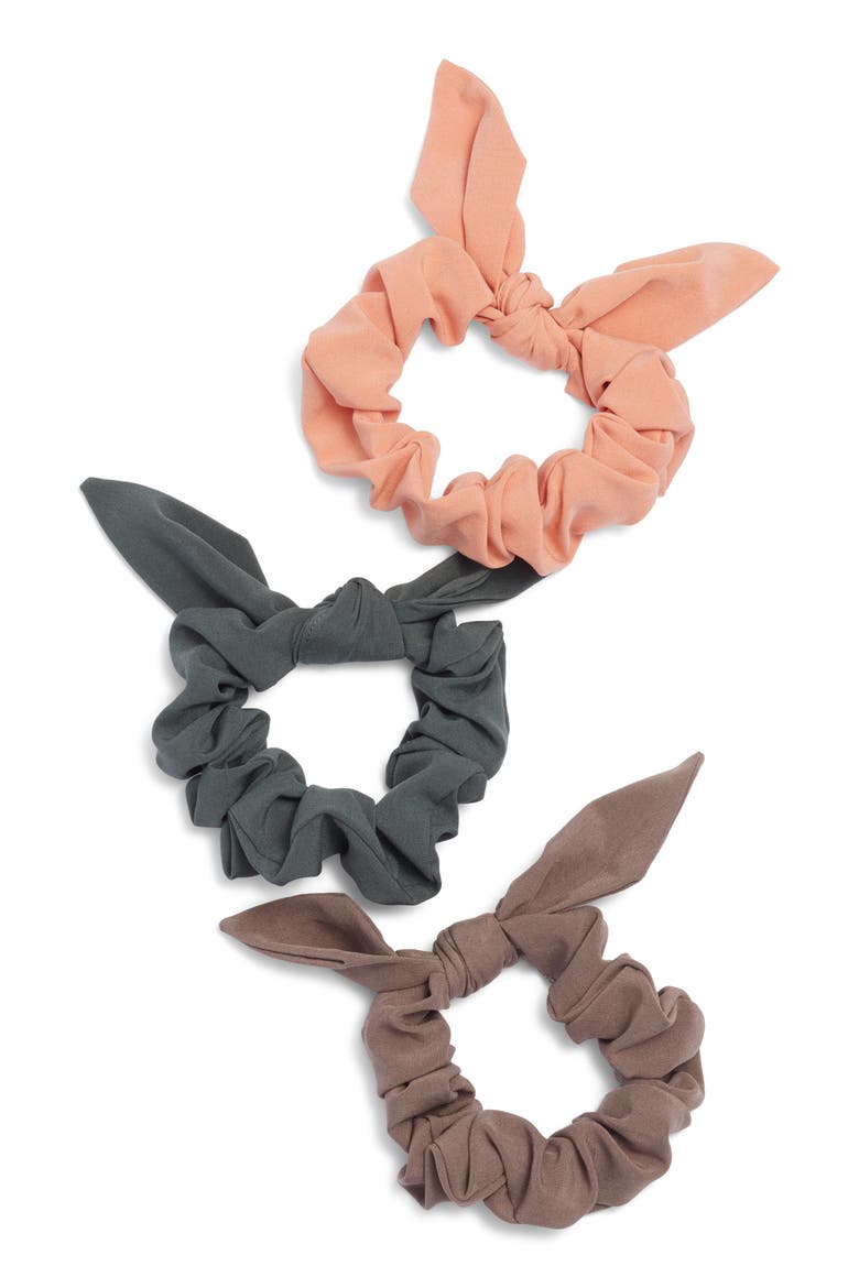 3-Pack Scrunchies, Main, color, GREY URBAN