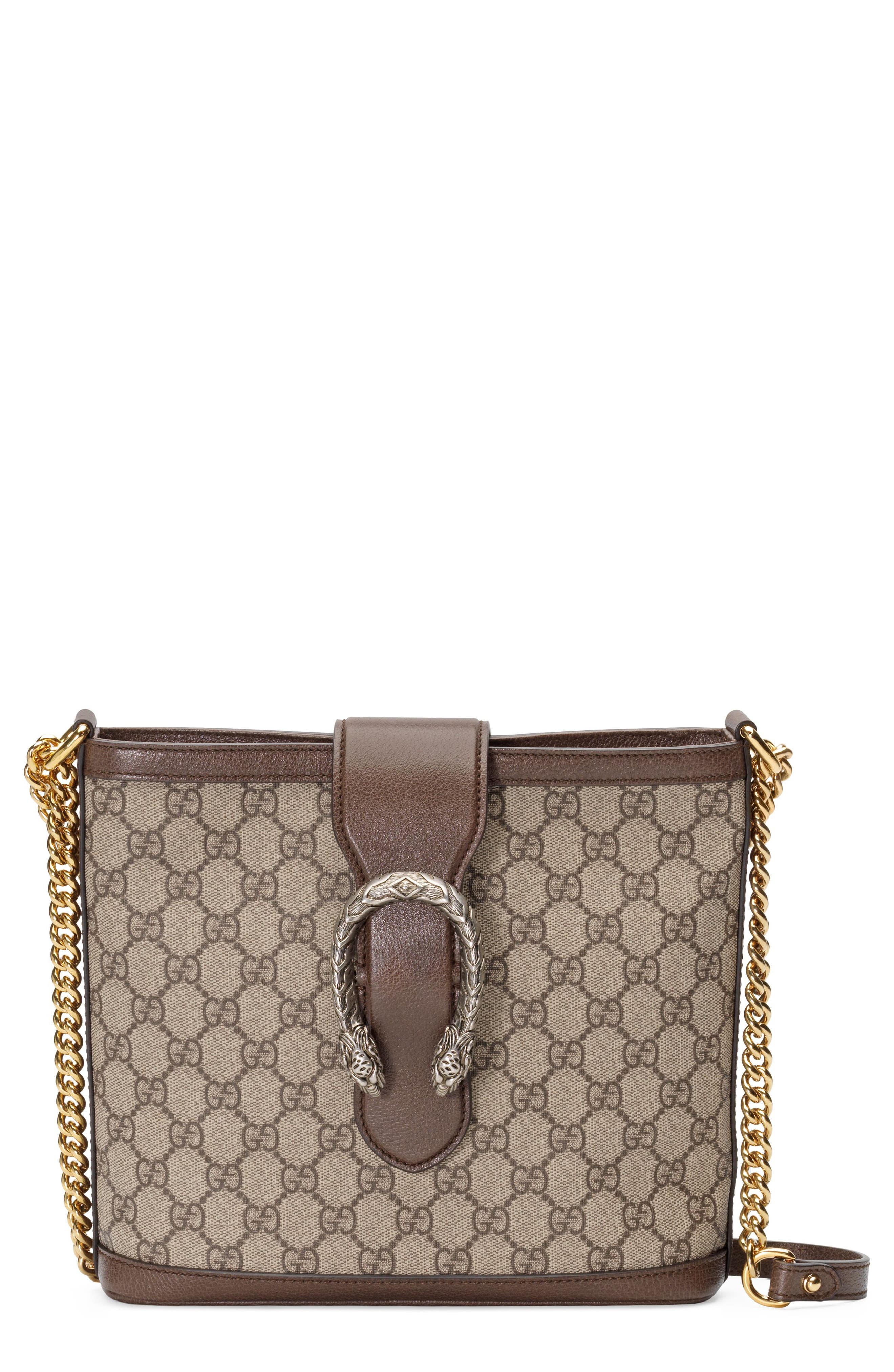 Medium Dionysus Supreme Canvas Shoulder Bag, Main, color, BEIGE EBONY/ NEW ACERO