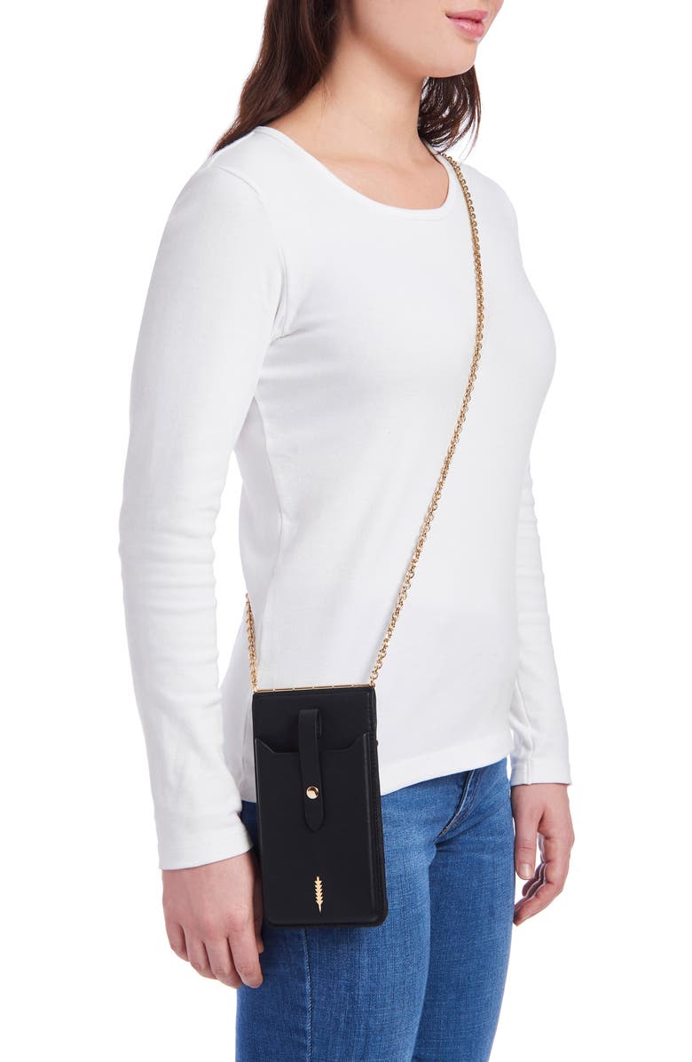 Thacker Nora Leather Phone Crossbody Bag, Alternate, color,