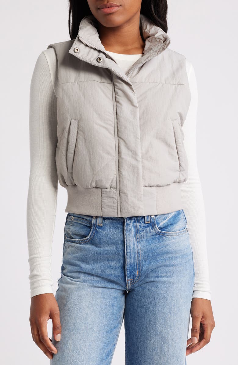 Thread & Supply Crop Puffer Vest, Alternate, color, Rover