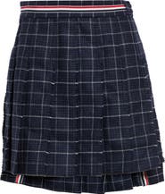 Thom Browne Pleated Wool Miniskirt