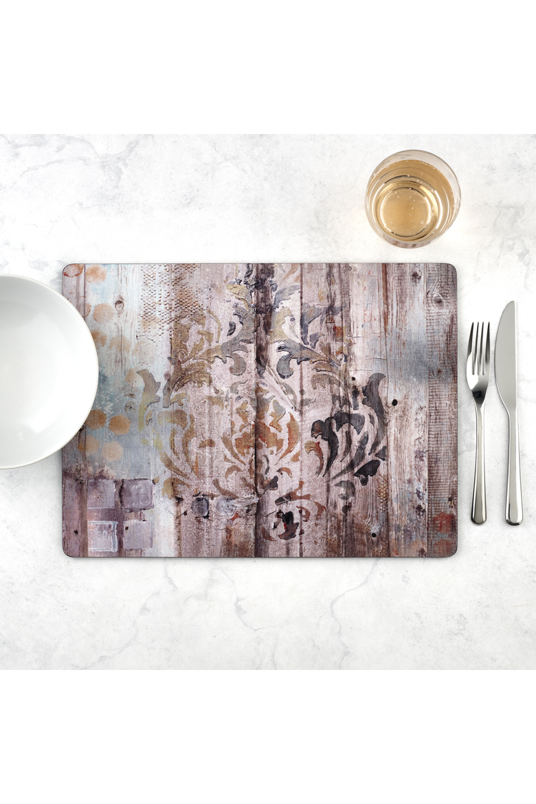 Frozen in Time Set of 4 Cork Back Placemats, Alternate, color, Multi