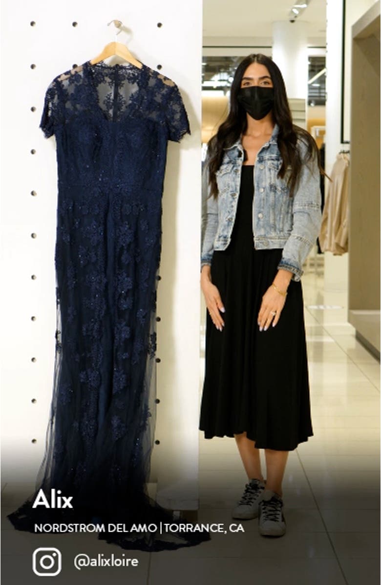 Beaded Lace A-Line Gown, sales video thumbnail