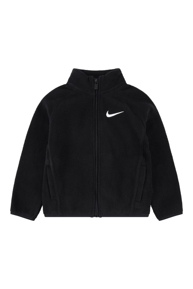 Fleece Jacket, Main, color, BLACK