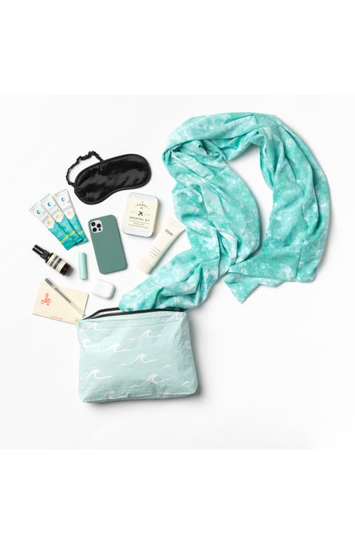 Aloha Collection Mid Seaside Water Resistant Tyvek® Zip Pouch In Blue