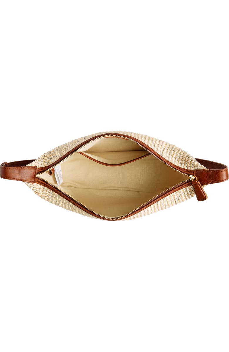 Madewell The Sling Raffia & Leather Crossbody Bag, Alternate, color,