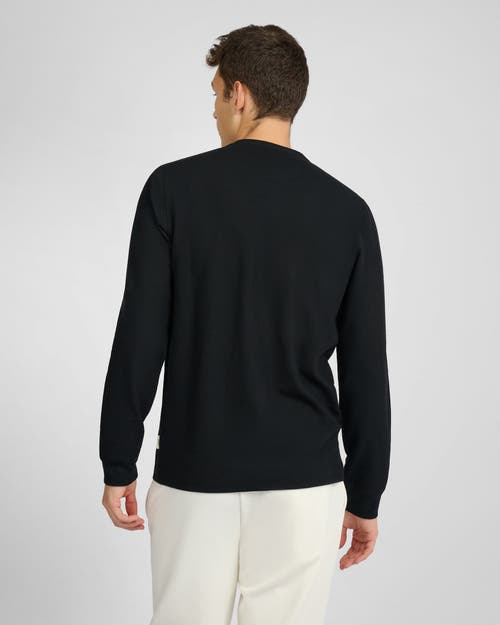 Onia Waffle Crewneck In Black