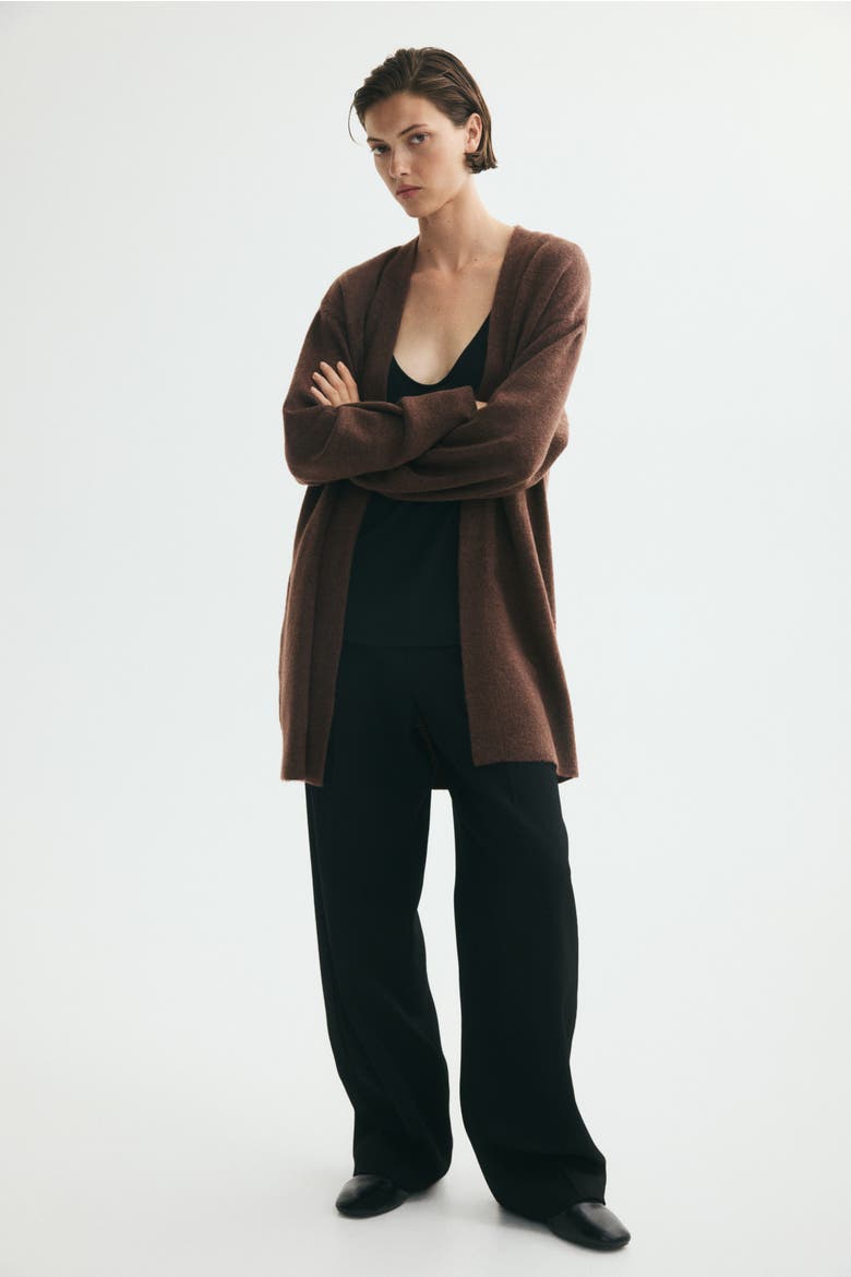 Long Cardigan, Alternate, color, Dark taupe