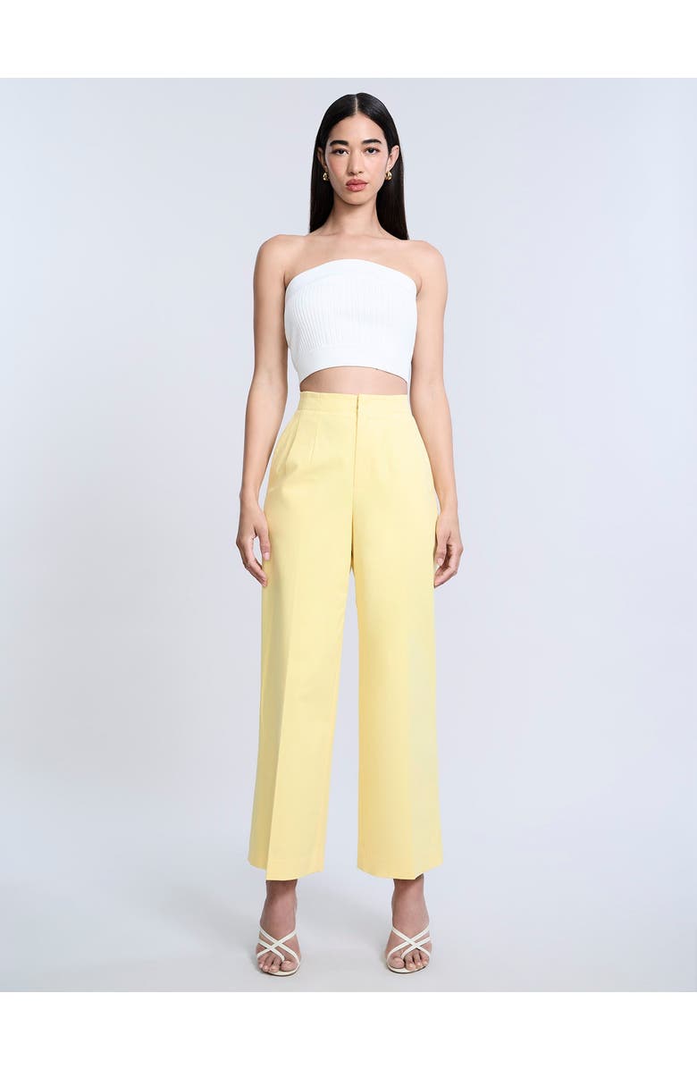 BCBGMAXAZRIA High Waist Cropped Pant, Alternate, color, Camomile