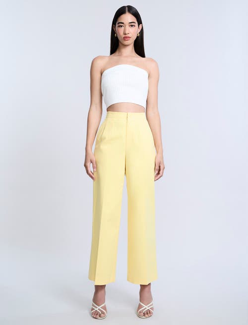Bcbg High Waist Cropped Pant In Yellow