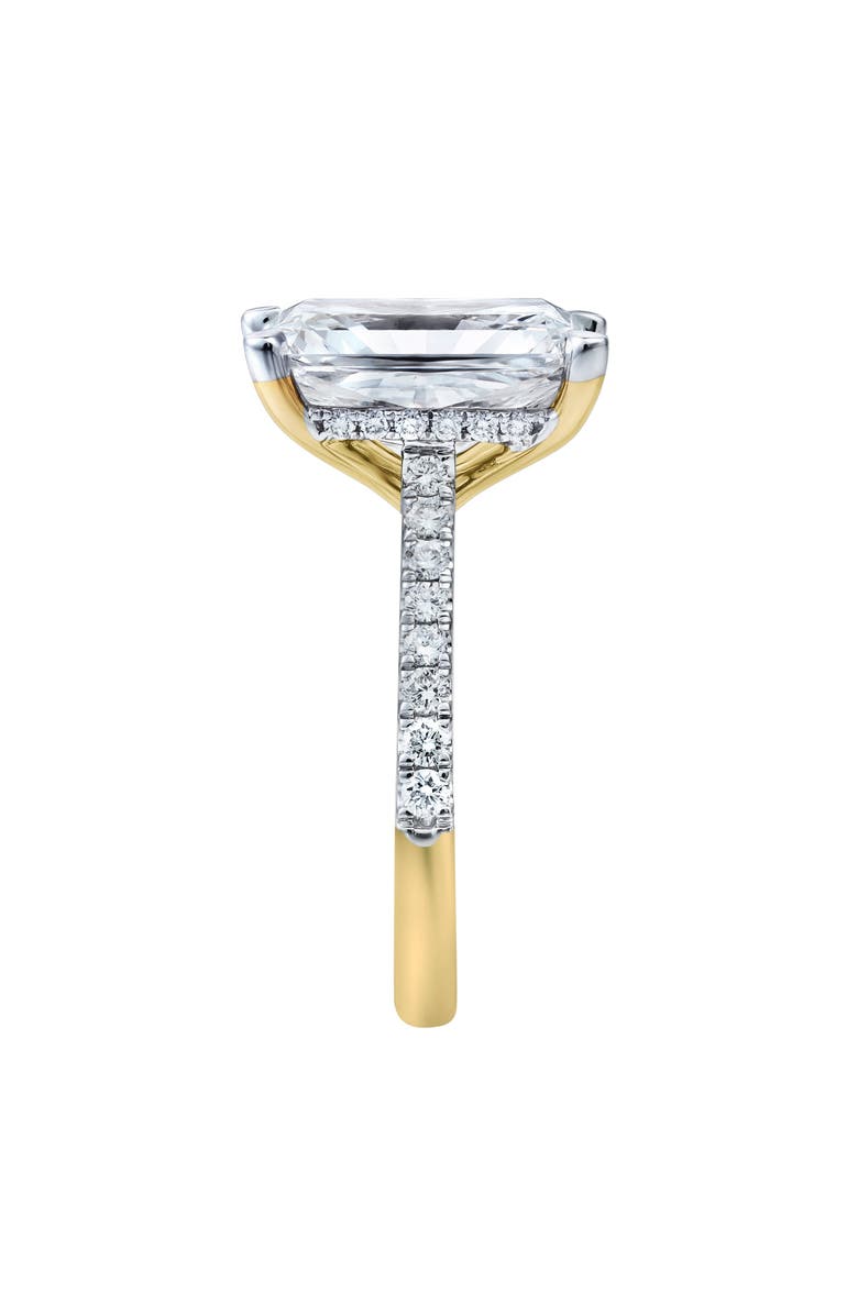 LuvMyJewelry Maia 14K Gold Radiant Cut Lab Grown Diamond Hidden Halo Engagement Ring - 5.4 Ct, Alternate, color, 14K Yellow Gold
