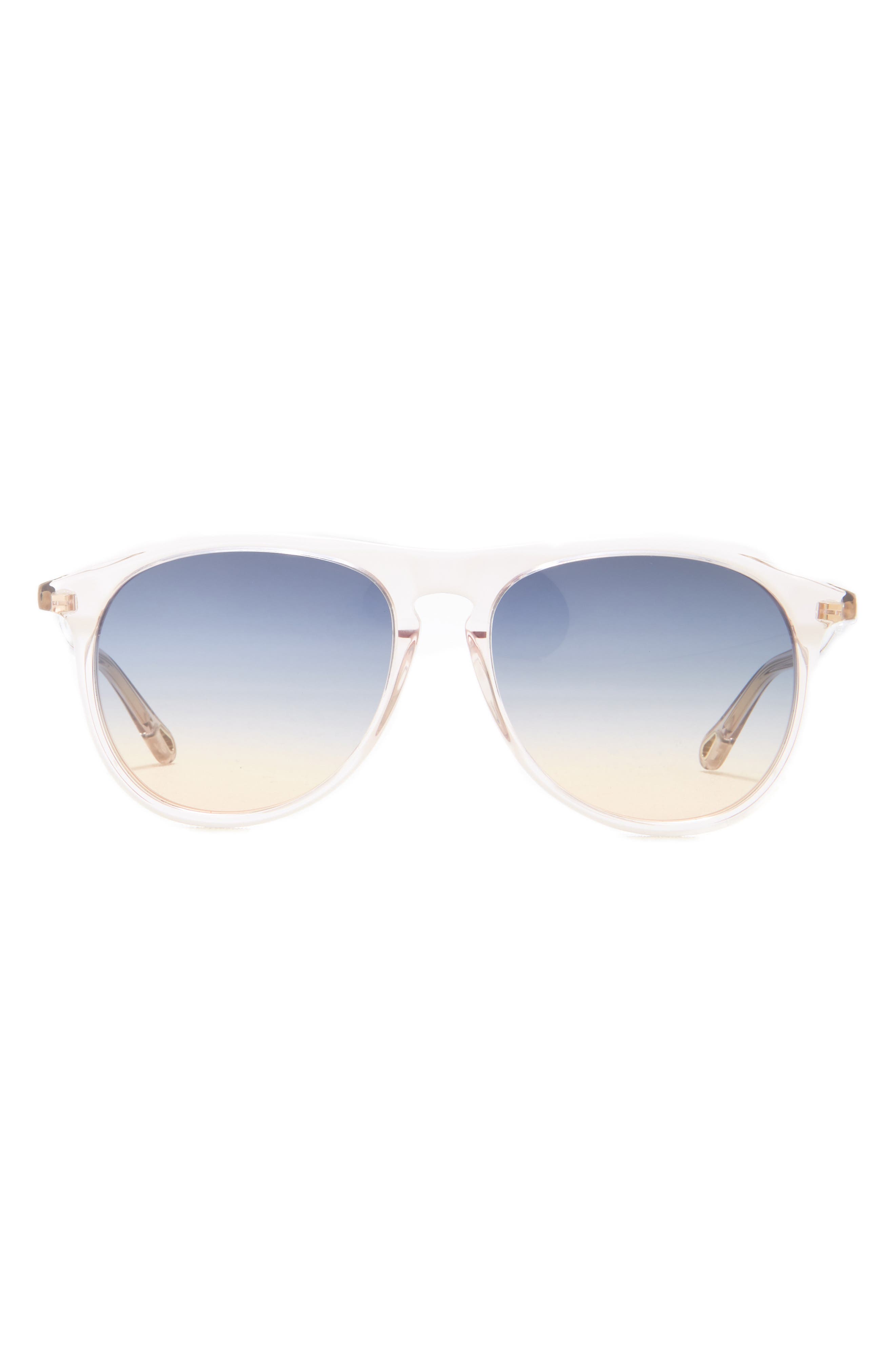 Chloé 56mm Aviator Sunglasses