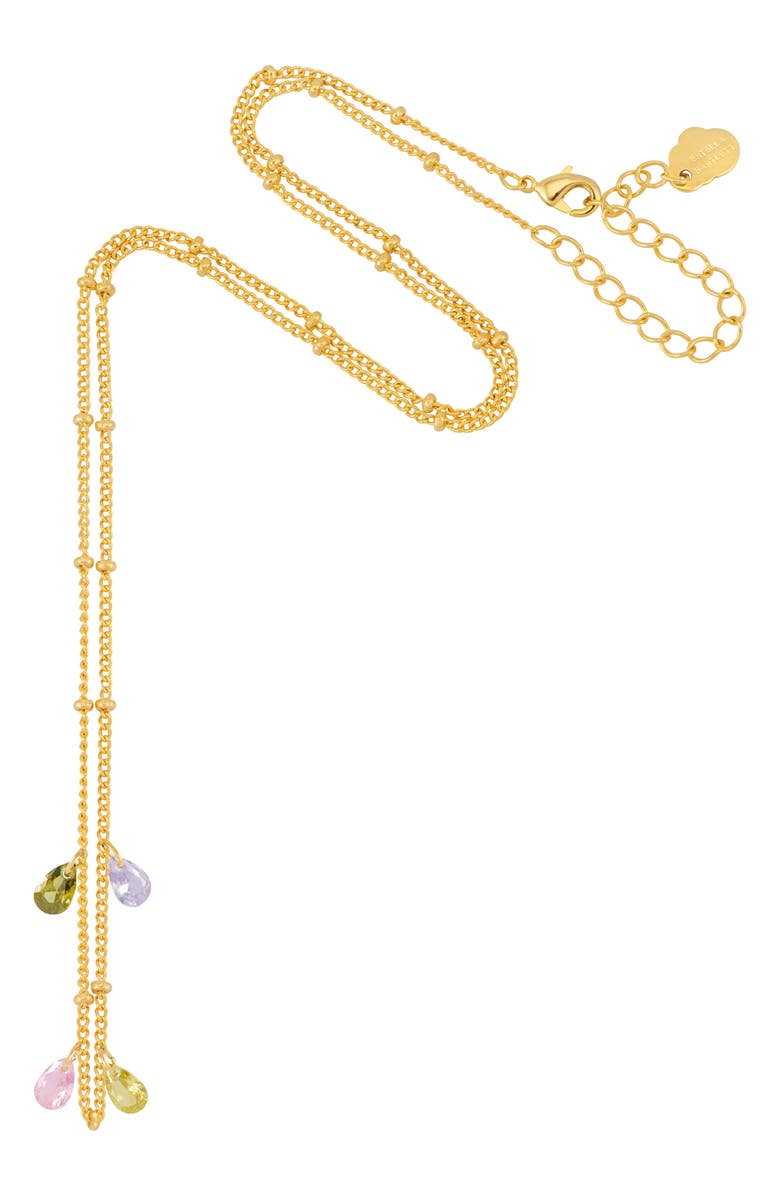 Estella Bartlett Cubic Zirconia Station Necklace, Alternate, color, Gold