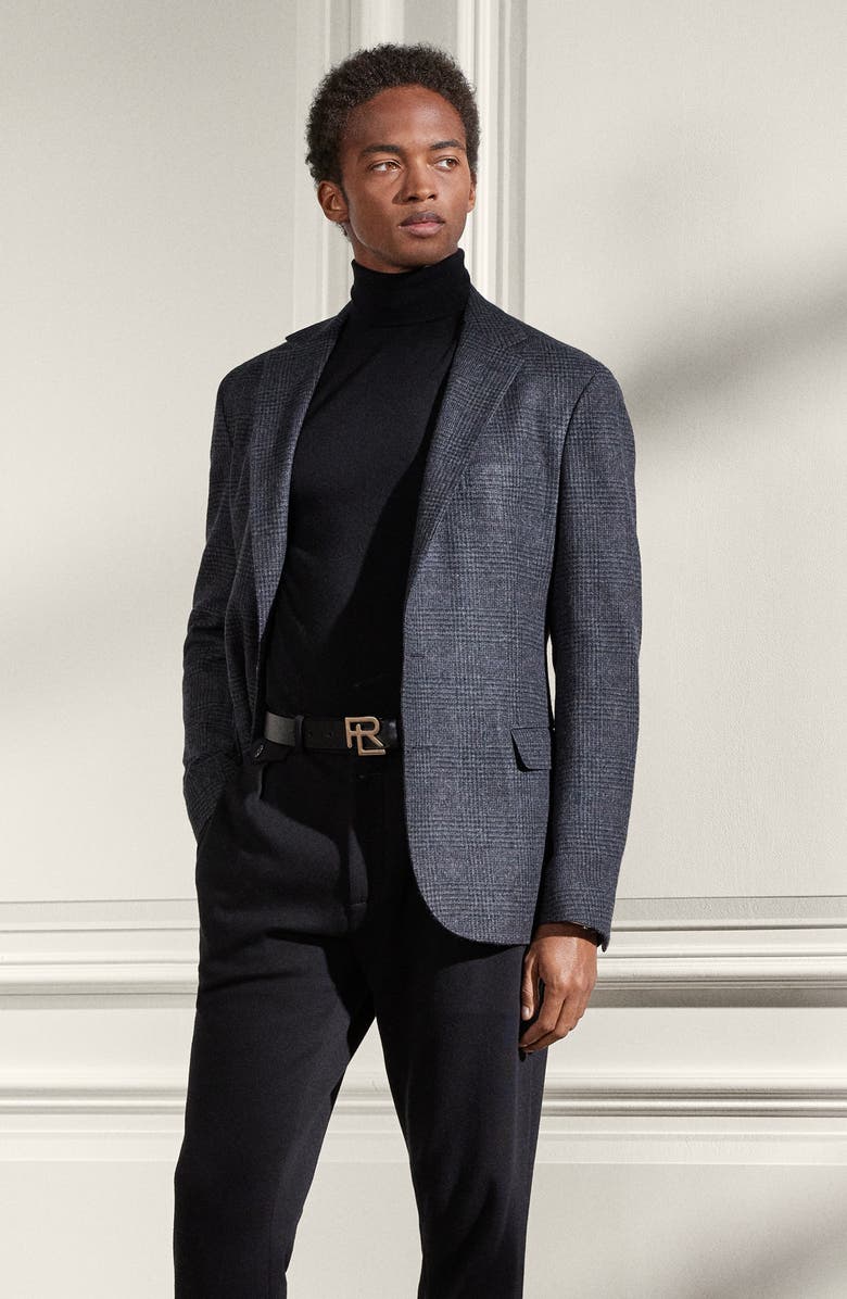 Ralph Lauren Purple Label Hadley Glen Plaid Tailored Wool Jacket, Alternate, color,