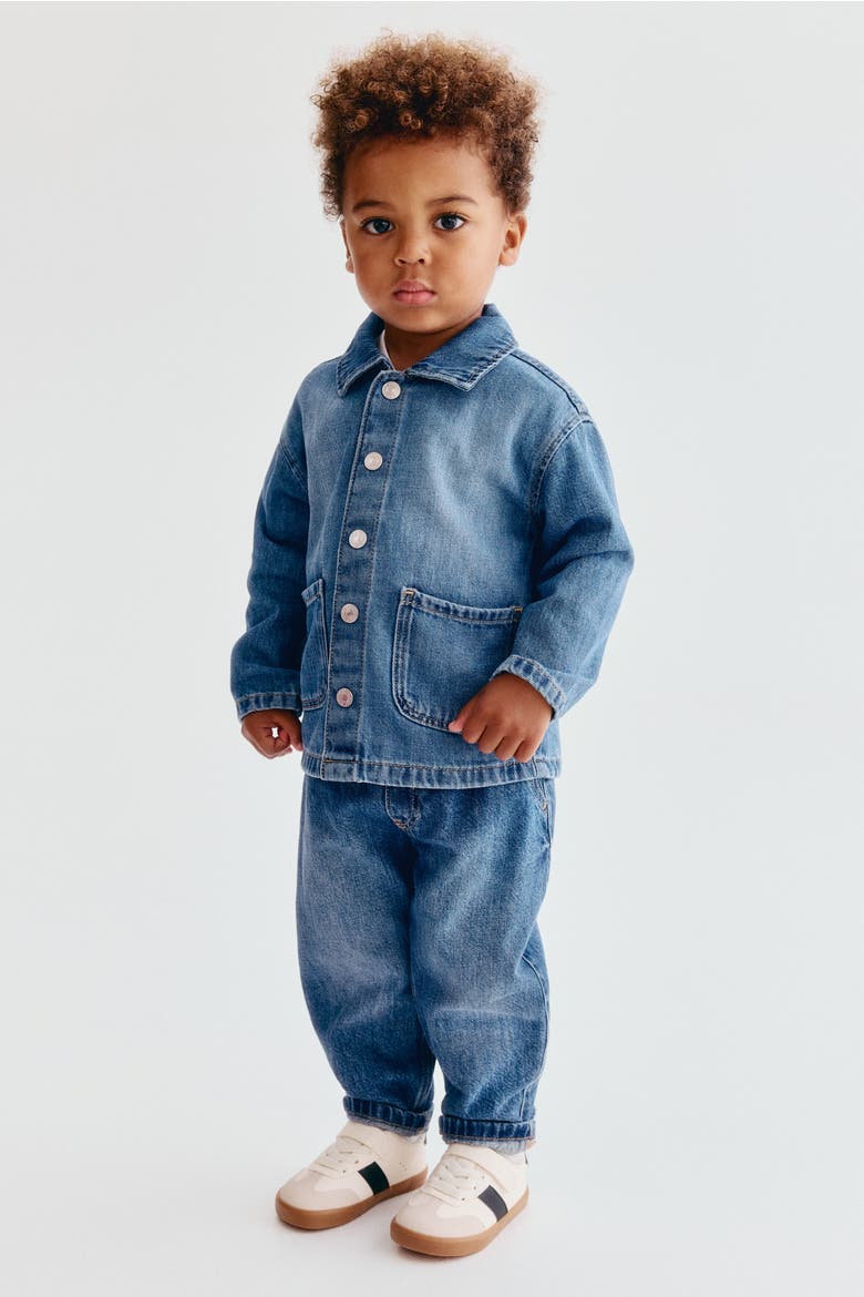 3-piece Cotton Set, Main, color, Denim blue/white