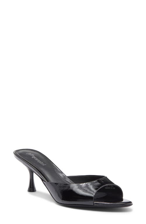 Jeffrey Campbell Spy-kid Slide Sandal In Black Crinkle Patent