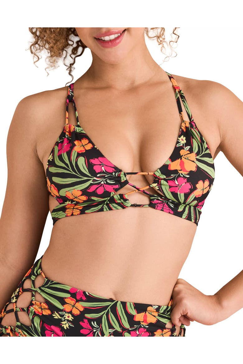 Tatiana Swimwear Bra, Main, color, Tropical black