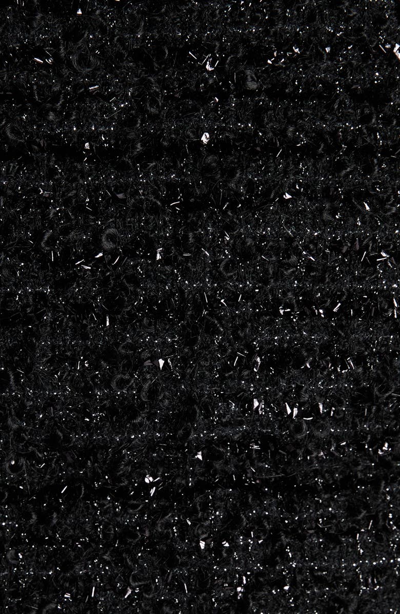 Moncler Urbel Metallic Tweed Down Jacket, Alternate, color, Black