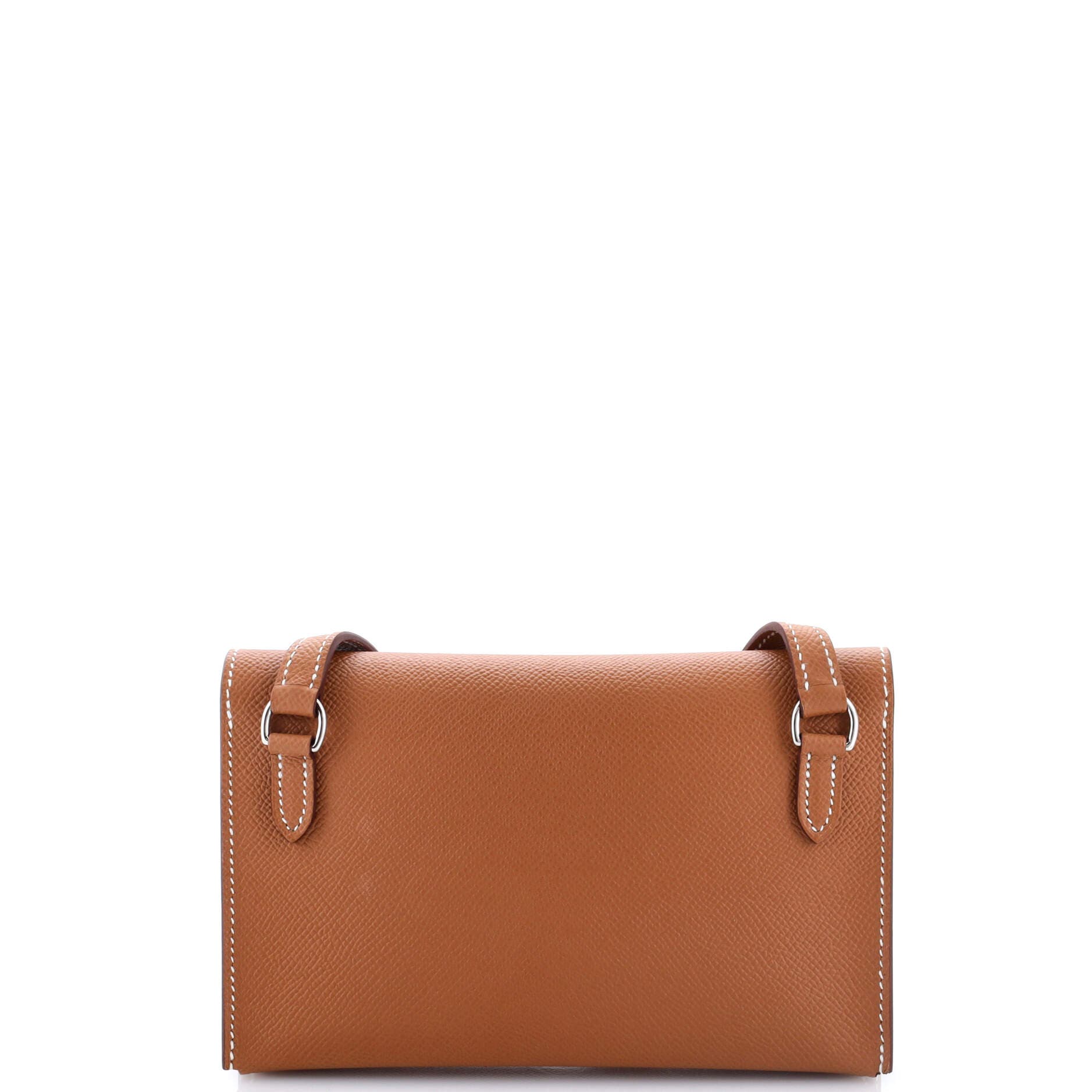 Pre-Owned Hermes Hermesnap Wallet Bag Epsom, Alternate, color, 