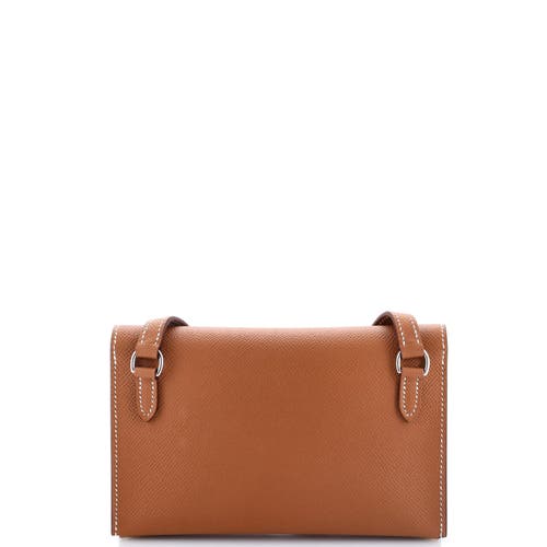 Pre-owned Hermes  Hermes Hermesnap Wallet Bag Epsom In Brown