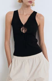 MANGO Bow Sleeveless Knit Top