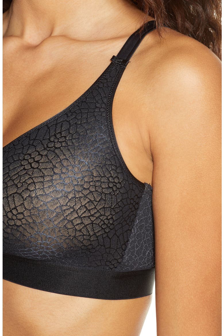 C Magnifique Wirefree Minimizer Bra, Alternate, color, BLACK