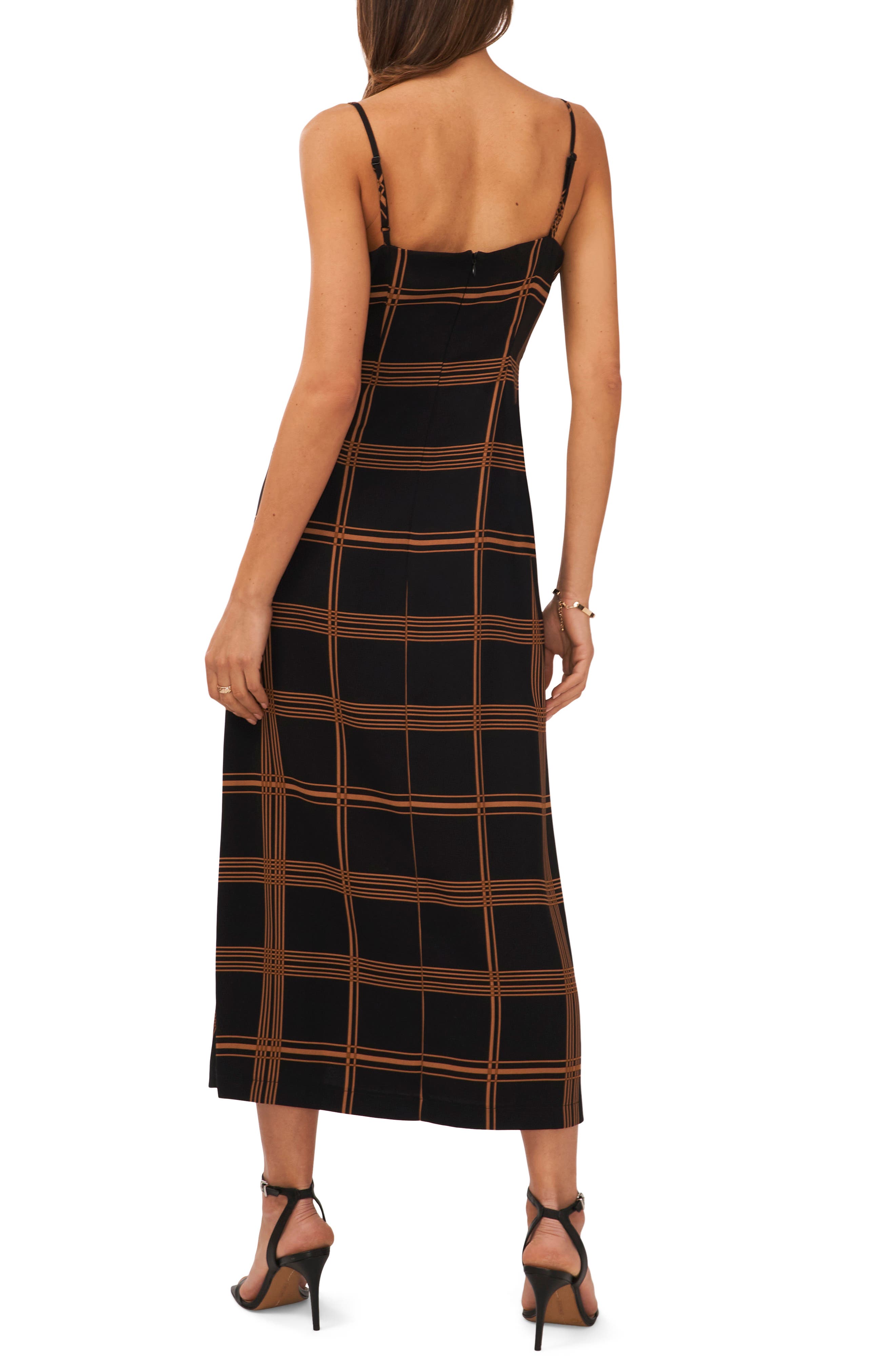 Halogen® V-Neck A-Line Midi Dress (Women) | Nordstromrack
