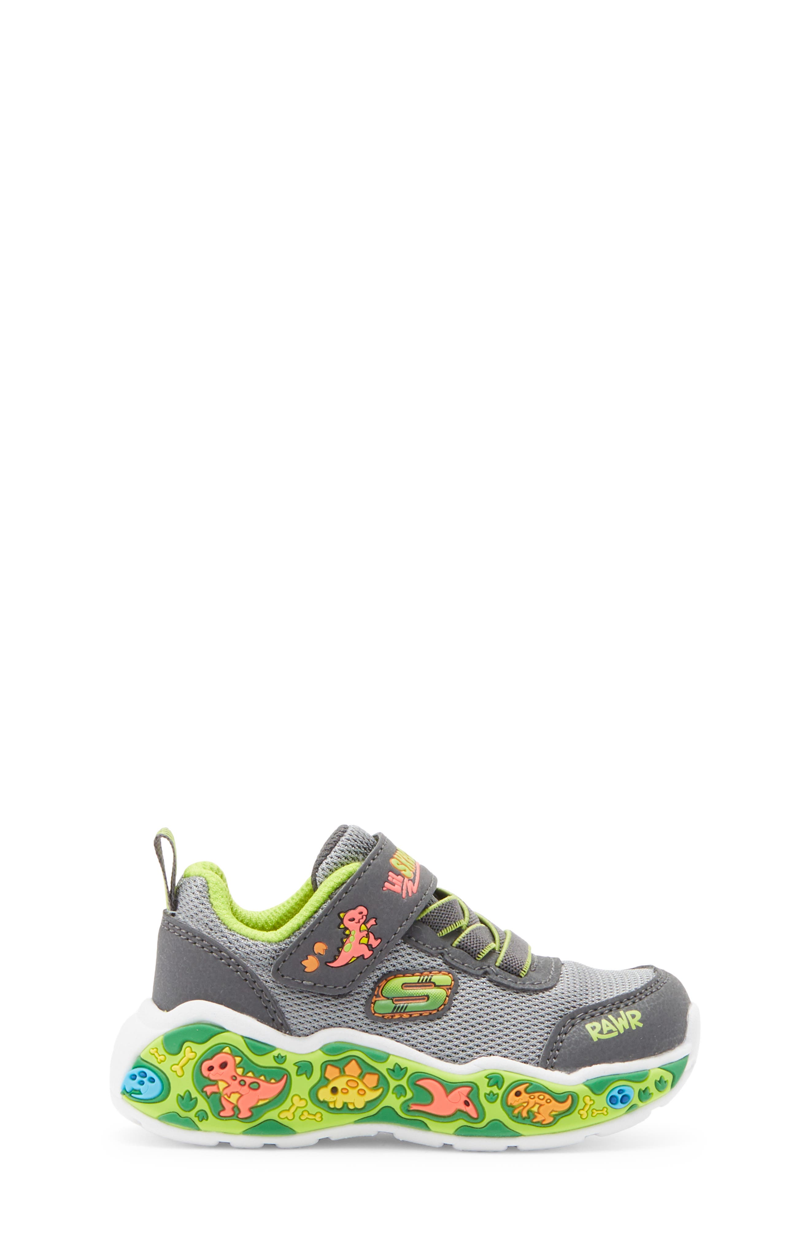 SKECHERS Kids' Play Scene Sneaker, Alternate, color, Coal/Lime