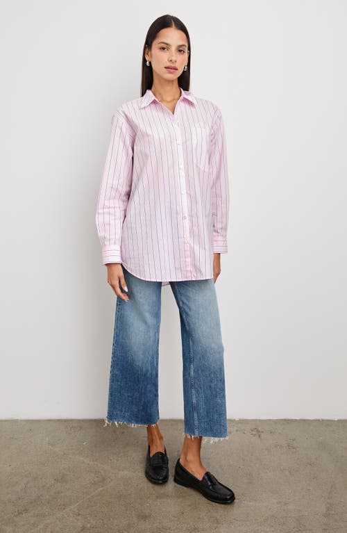 Rails Elsa Stripe Cotton Button-up Shirt In Cherry Blossom Stripe
