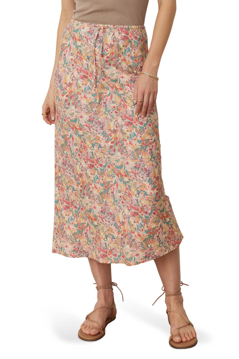 Avery Floral Drawstring Midi Skirt, Main, color, SUPERBLOOM