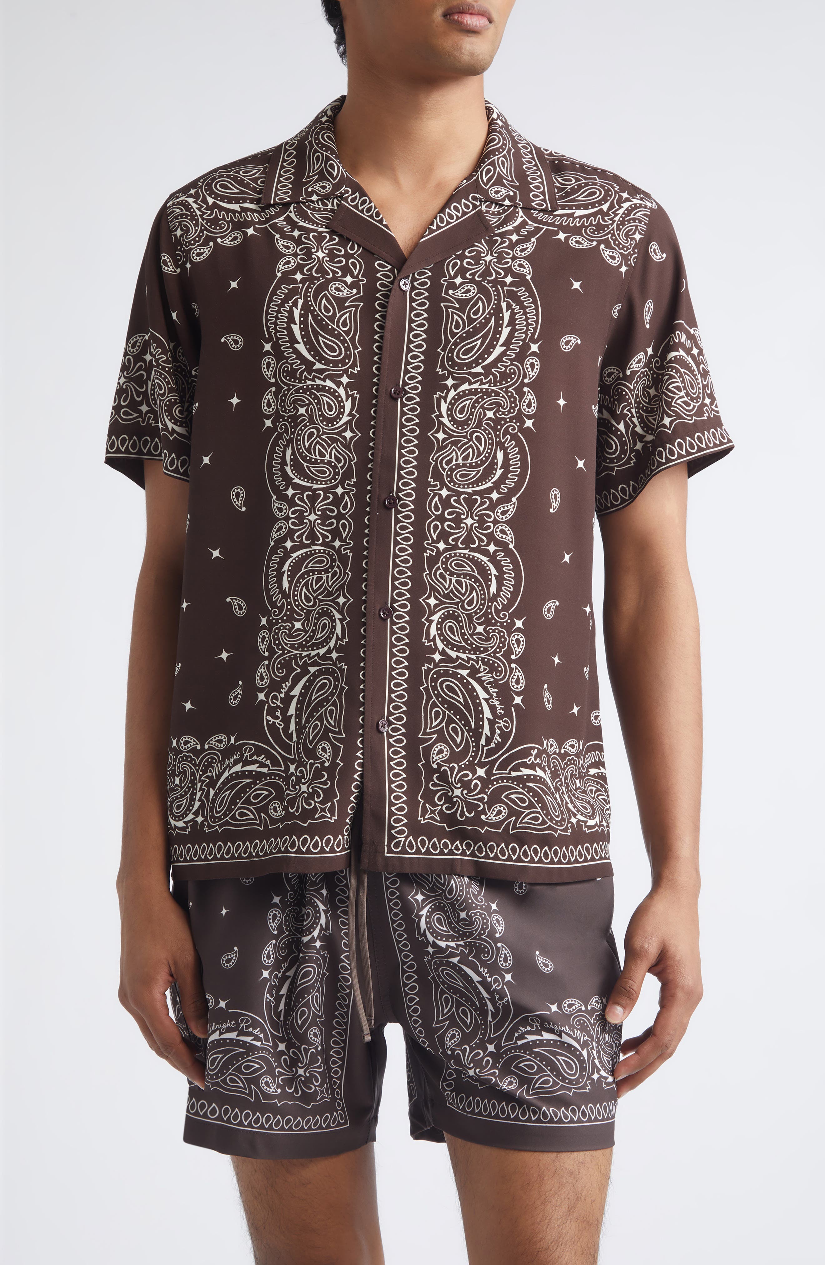 selected BROWN BANDANA PRINT