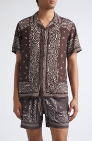 MIDNIGHT RODEO x La Porte Bandana Print Camp Shirt