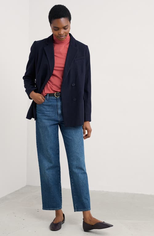 Seasalt Cornwall Landing Turtleneck Stretch Organic Cotton Top In Red