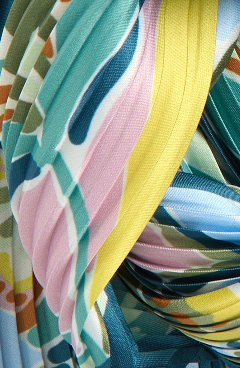 Echo Crazy Pleated Diamond Scarf, Alternate, color, Citron