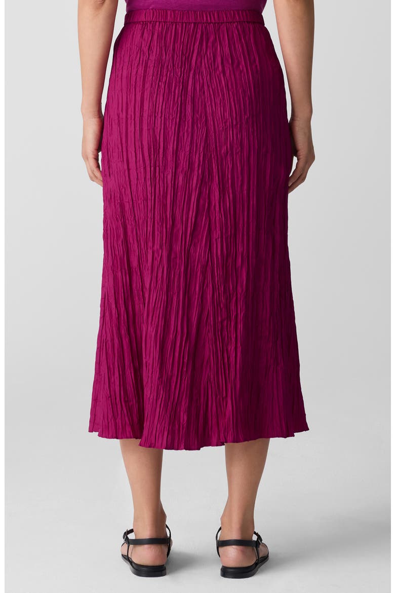 Crinkled Silk Midi Skirt, Alternate, color, SANGRIA
