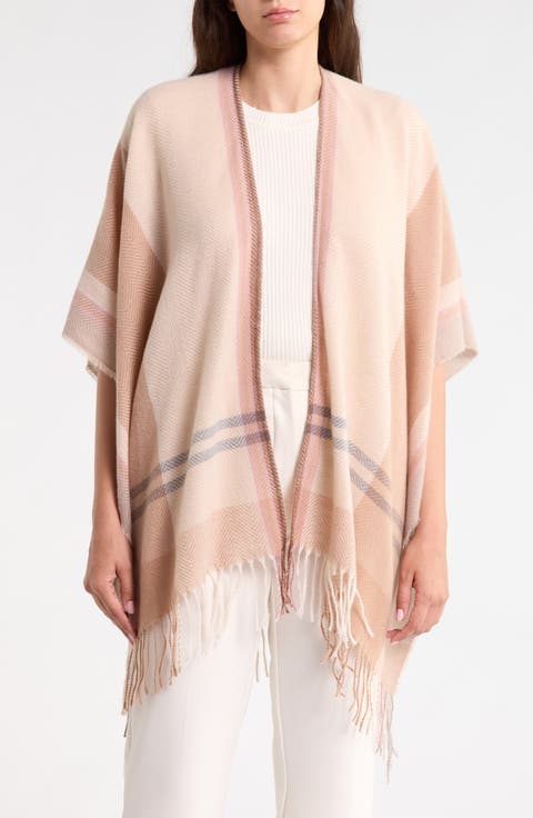 Feather Soft Large Stripe Ruana