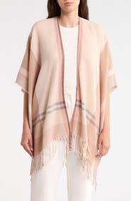 Vince Camuto Feather Soft Large Stripe Ruana