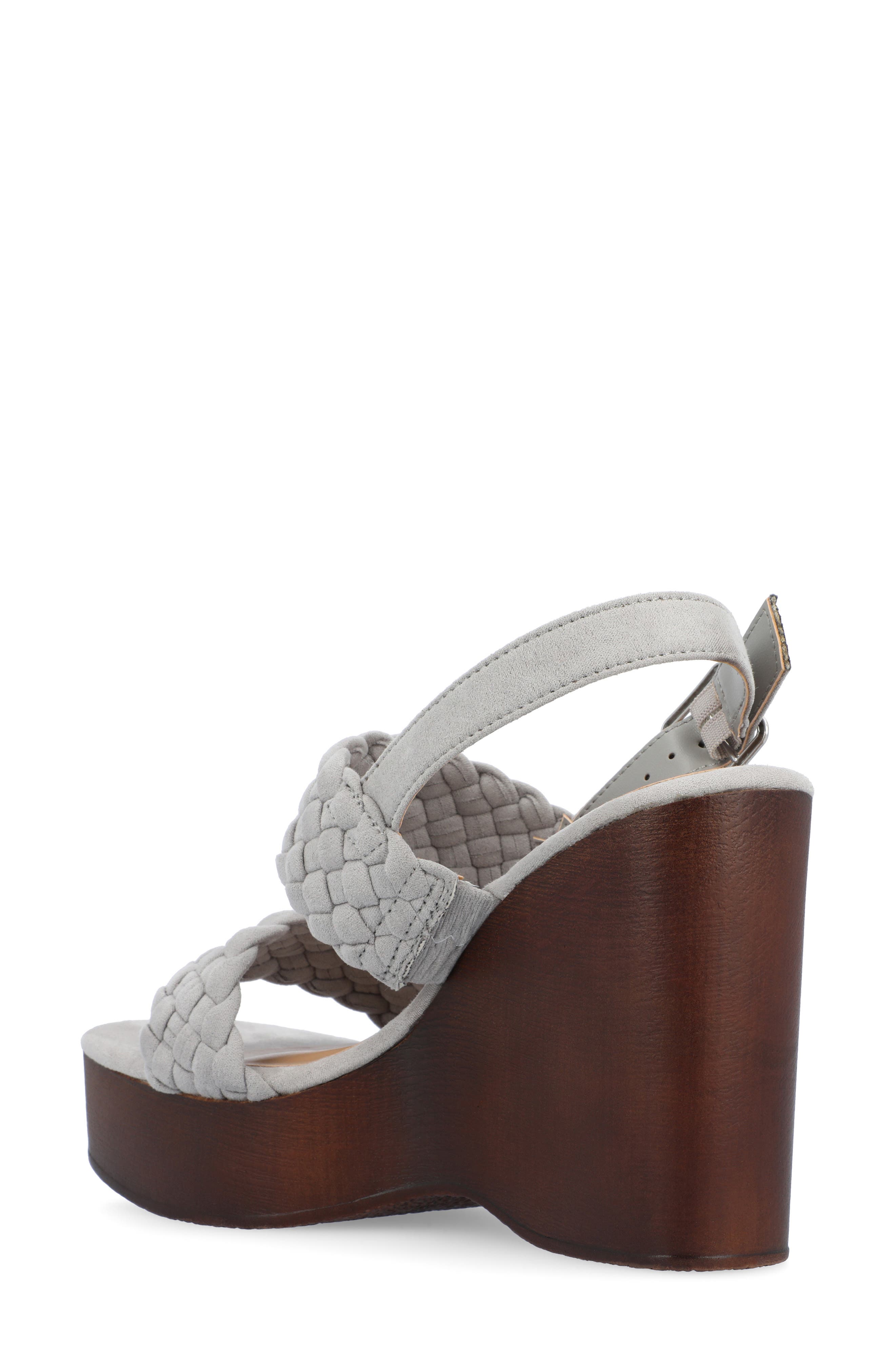 Journee Collection Ayvee Wedge Sandal, Alternate, color, Grey