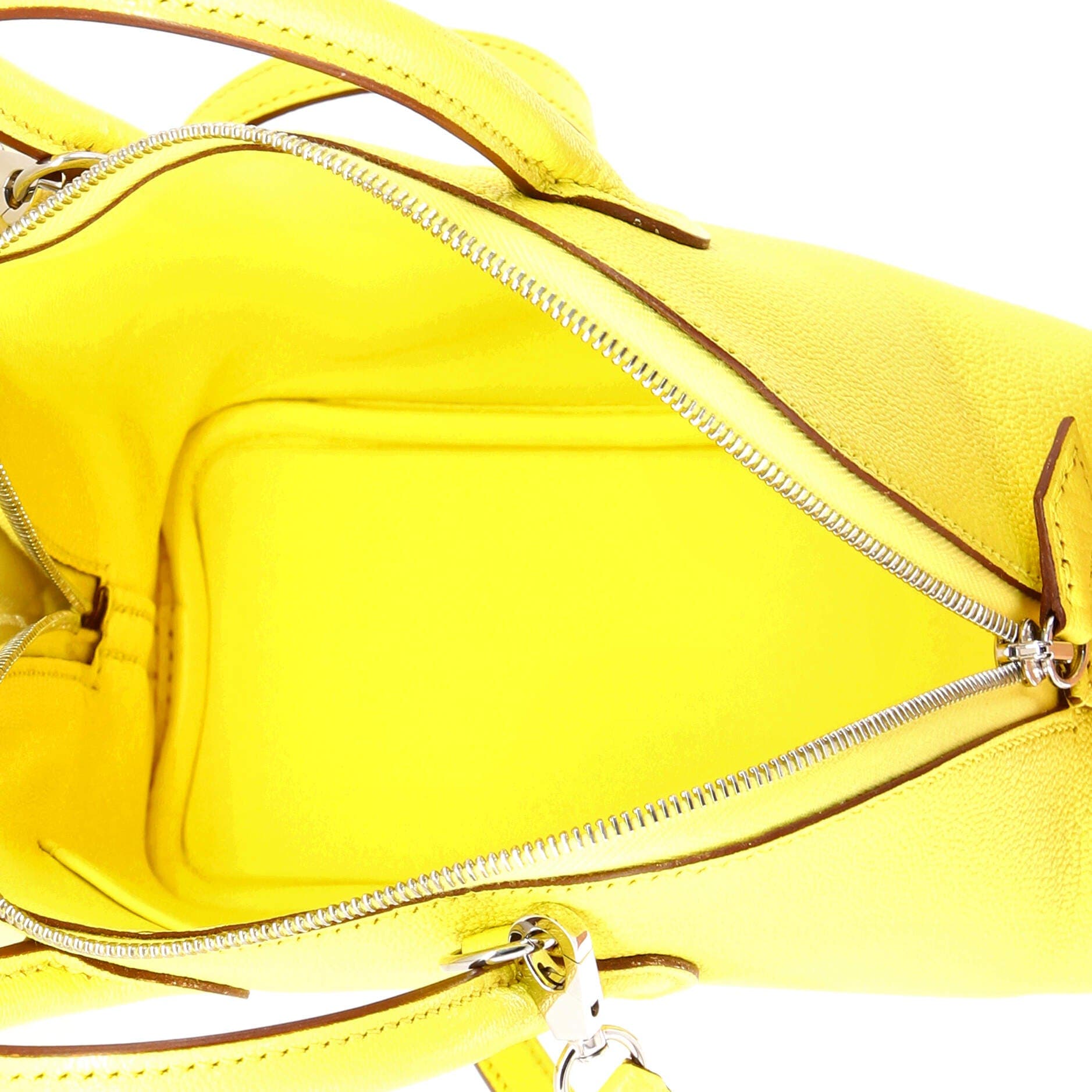 Pre-Owned Hermes Bolide 1923 Bag Chevre Mysore Mini, Alternate, color, Jaune Citron