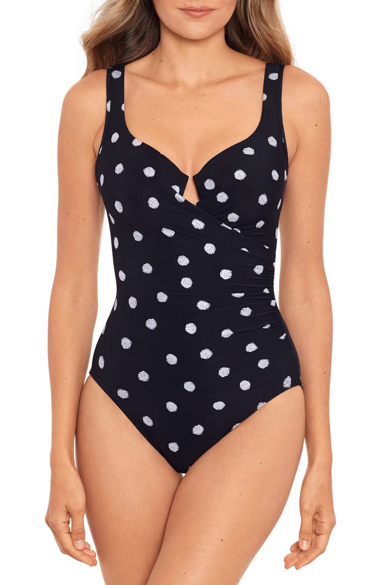 Miraclesuit<sup>®</sup> Pizzelles One-Piece Swimsuit, Main, color, 