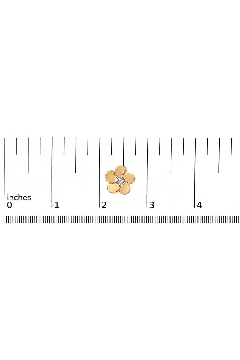 10K Gold 1/3 Cttw Lab Grown Diamond Flower Petal Stud Earrings, Alternate, color, Yellow
