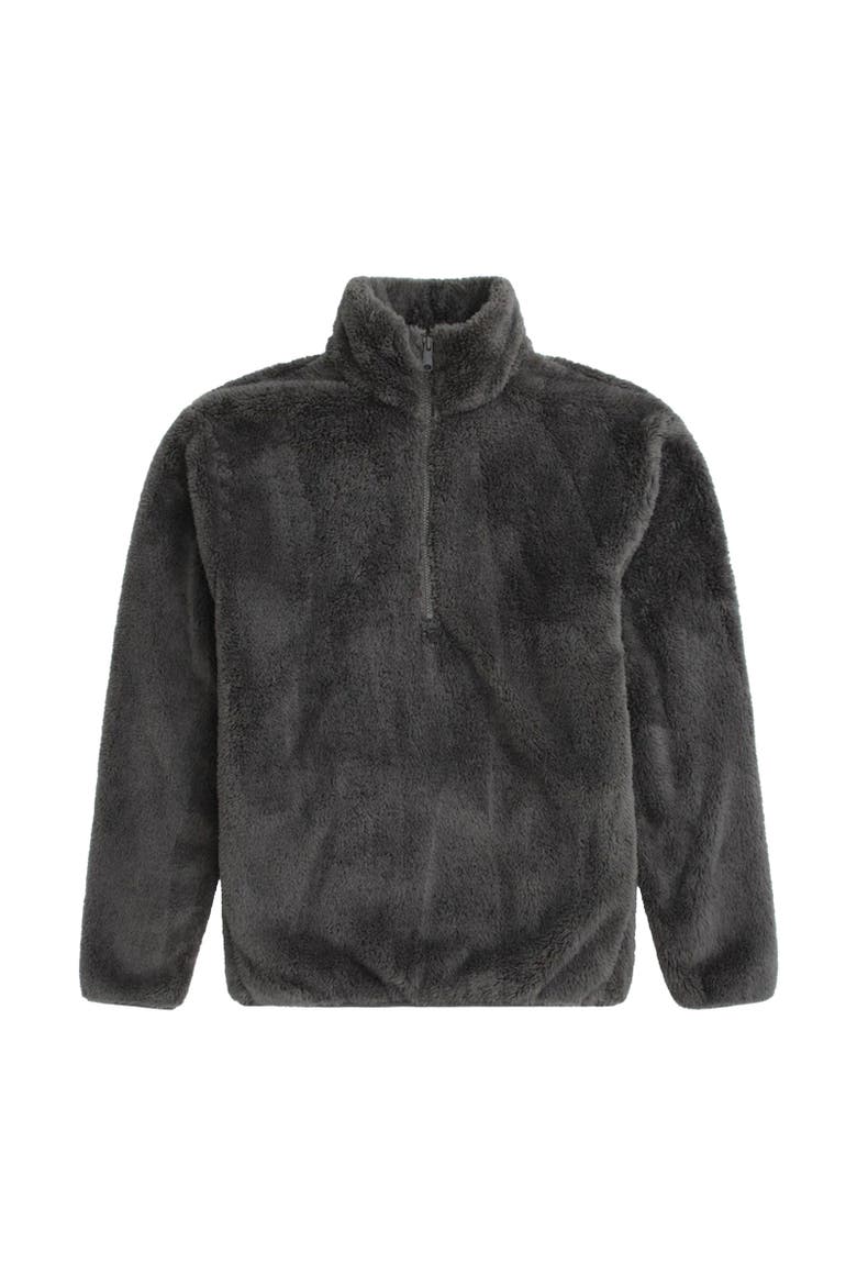 Teddy Fleece Half Zip Jacket, Main, color, Khaki
