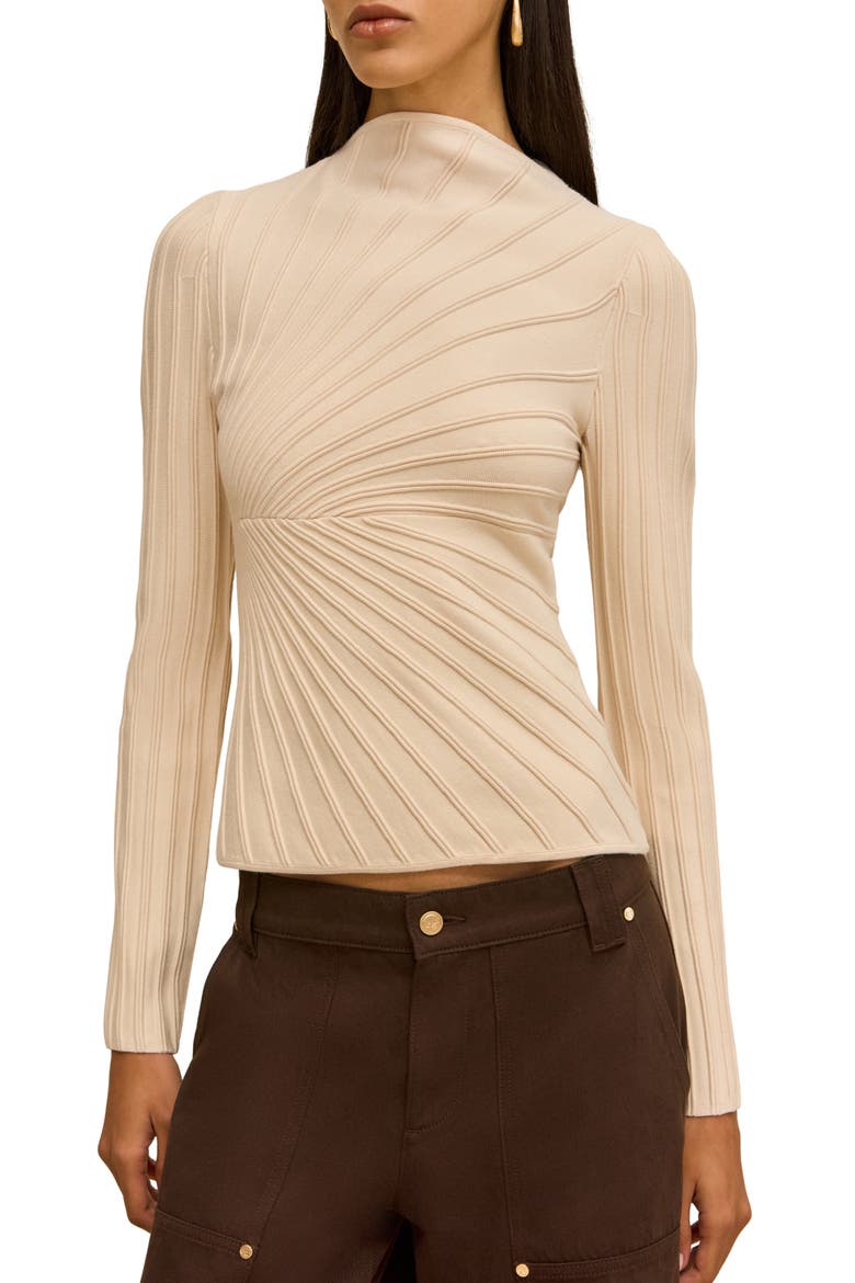 Paulette Ribbed Top, Main, color, DOVE